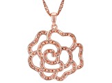 Copper Flower Shape Pendant With Chain