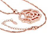 Copper Flower Shape Pendant With Chain