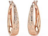 Copper Elongated Hoop Earrings