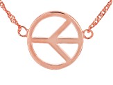 Copper Peace Sign Necklace