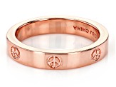 Copper Peace Sign Band Ring