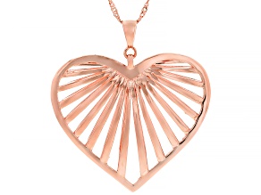 Copper Heart Pendant With Chain