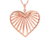 Copper Heart Pendant With Chain