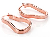 Copper Wavy Hoop Earrings