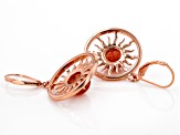 Sunstone Copper Sun Design Dangle Earrings