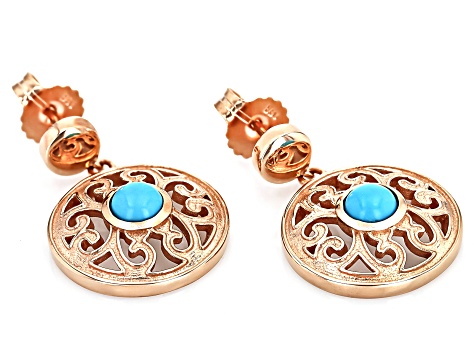 Sleeping Beauty Turquoise Copper Dangle Earrings