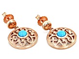 Sleeping Beauty Turquoise Copper Dangle Earrings
