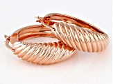 Copper Textured Hoop Earrings