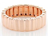 Ribbed Texture Copper Band Ring