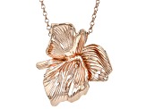 Floral Copper Pendant With Chain
