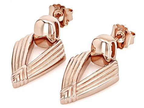 Textured Copper Dangle Earrings