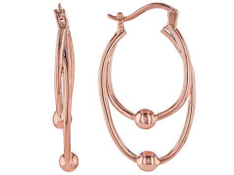 Copper Double Hoop Earrings