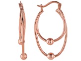 Copper Double Hoop Earrings