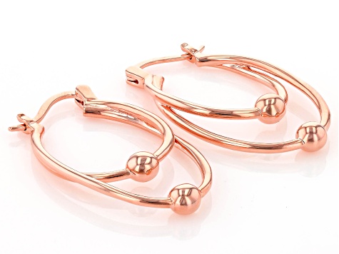 Copper Double Hoop Earrings