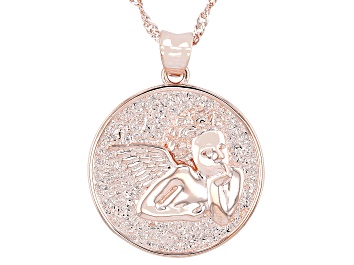 Picture of "My Guardian Angel Protect Me" Copper Angel Pendant With Chain