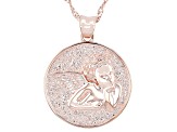 "My Guardian Angel Protect Me" Copper Angel Pendant With Chain