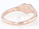 Copper Paw Print Heart Ring