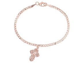 Copper Cross Charm Bracelet