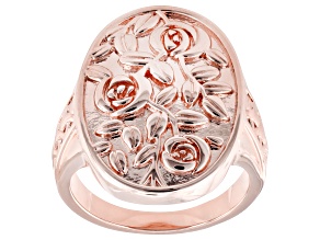 Copper Floral Statement Ring