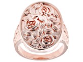 Copper Floral Statement Ring