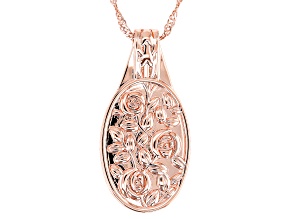 Copper Floral Pendant With Chain