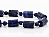 Blue lapis lazuli silver necklace