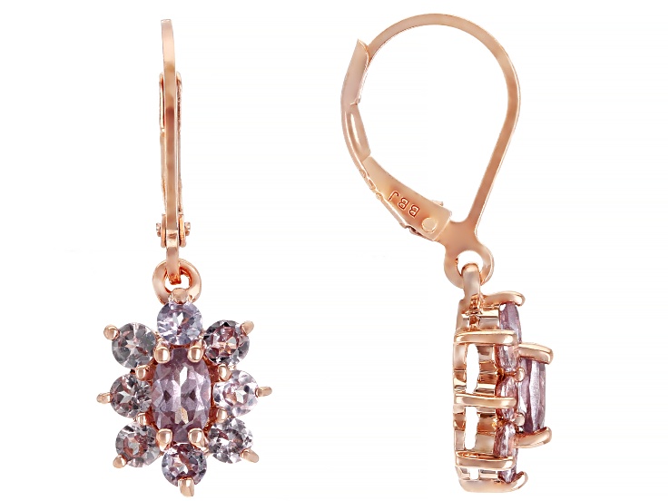 Color Shift Garnet 18k Rose Gold Over Sterling Silver
