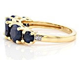 Blue Sapphire 3k Gold Ring 3.37ctw
