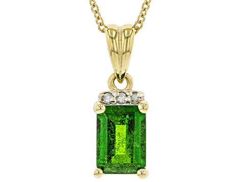 Green Chrome Diopside 3k Gold Pendant With Chain 0.86ctw - TRE013P ...