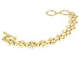 18K Yellow Gold Over Sterling Silver Link  Bracelet