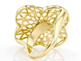 18k Yellow Gold Over Sterling Silver Filigree Ring