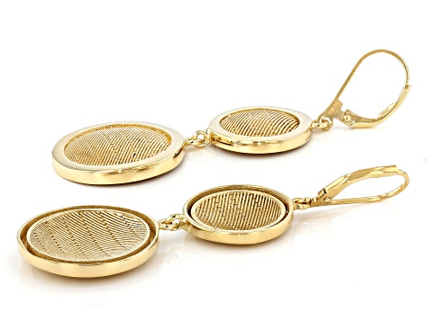 18K Gold Over Sterling Silver Wickerwork Design Earrings
