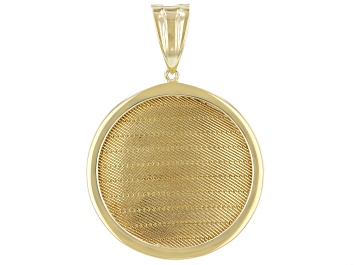 Picture of 18K Yellow Gold Over Sterling Silver Wickerwork Design Pendant