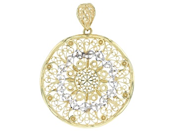 Picture of 18K Yellow Gold Over Sterling Silver Filigree Enhancer