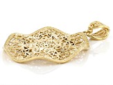 18K Yellow Gold Over Sterling Silver Filigree Enhancer