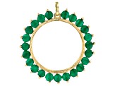 Green Onyx 18K Yellow Gold Over Sterling Silver Pendant