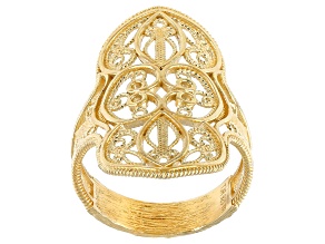 18K Yellow Gold Over sterling Silver Ring