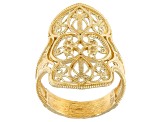 18K Yellow Gold Over sterling Silver Ring