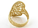 18K Yellow Gold Over sterling Silver Ring