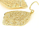 18K Yellow Gold Over Sterling Silver Dangle Earrings