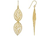 18K  Gold Over Silver Twisted  Earrings