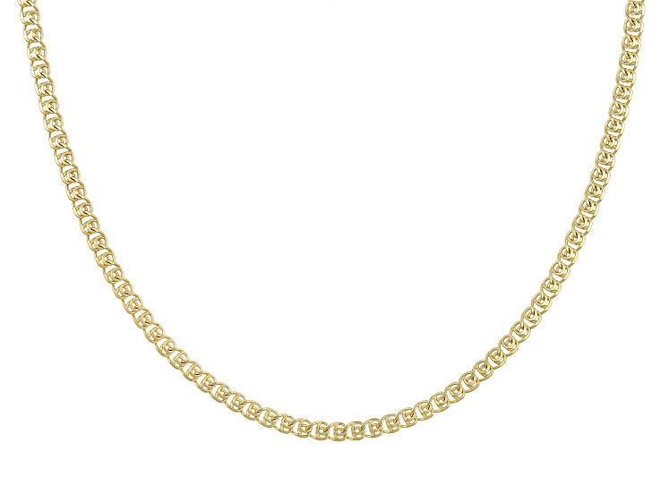 18K Yellow Gold Over Sterling Silver 3mm 