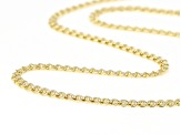 18K Yellow Gold Over Silver "Love" Chain