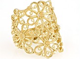 18K Yellow Gold Over Sterling Silver Filigree Ring