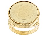 Turkish Coin 18K Yellow Gold Over Sterling Silver Ring