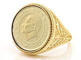 Turkish Coin 18K Yellow Gold Over Sterling Silver Ring