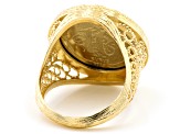 Turkish Coin 18K Yellow Gold Over Sterling Silver Ring