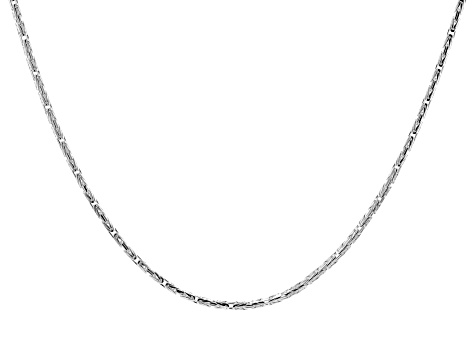 Platinum Over Sterling Silver Byzantine Necklace