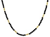 Black Spinel 18k Yellow Gold Over Sterling Silver Necklace