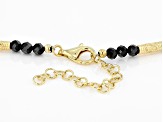 Black Spinel 18k Yellow Gold Over Sterling Silver Necklace